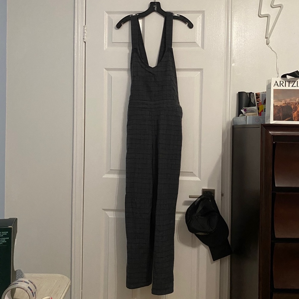 Frank & Oak Plaid Overalls
